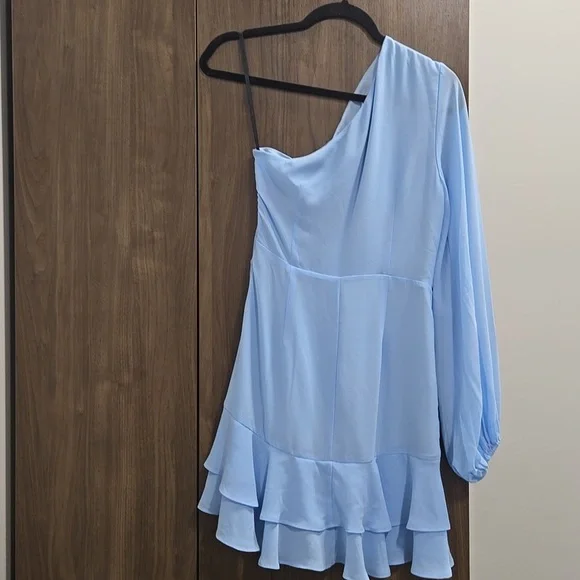 Michael Costello x REVOLVE-'Sunny' Mini Dress in Blue-Size Small - Picture 13 of 17